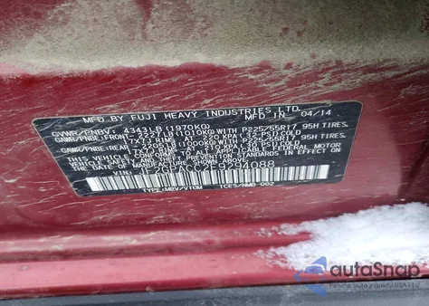 2014 Subaru Xv Crosstrek 2.0 Premium из США, поврежденный, VIN JF2GPACC2E9294088